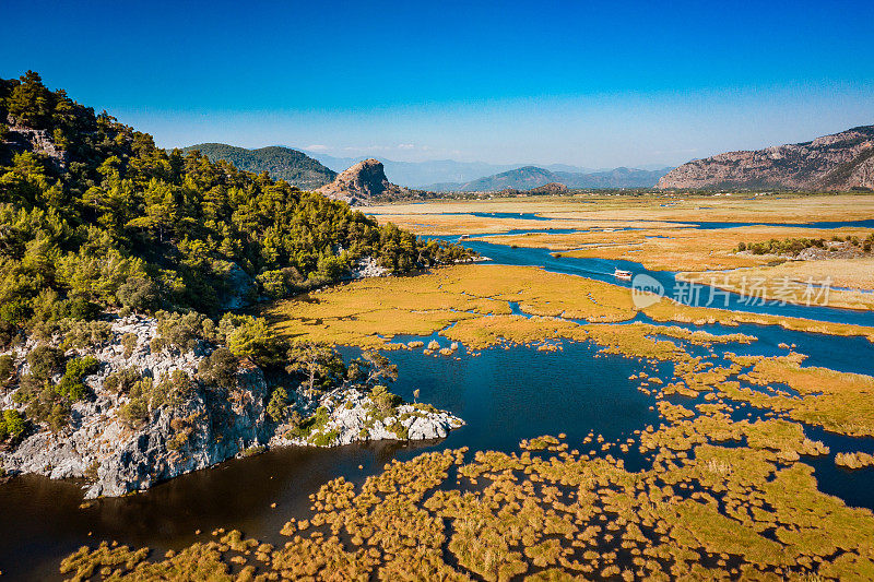 鸟瞰Dalyan, Mugla